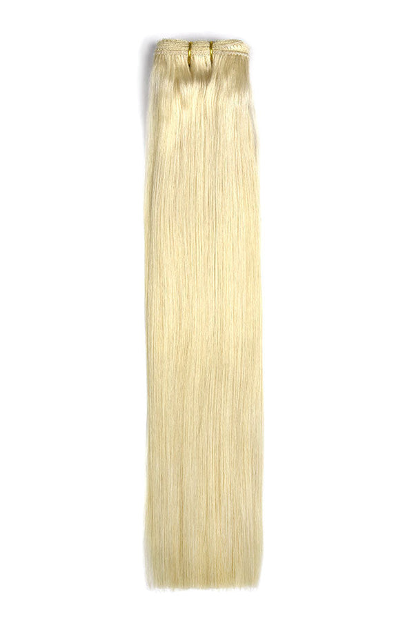 Remy Royale Double Drawn  Human Hair Weft Weave  Extensions - Lightest Blonde (#60)