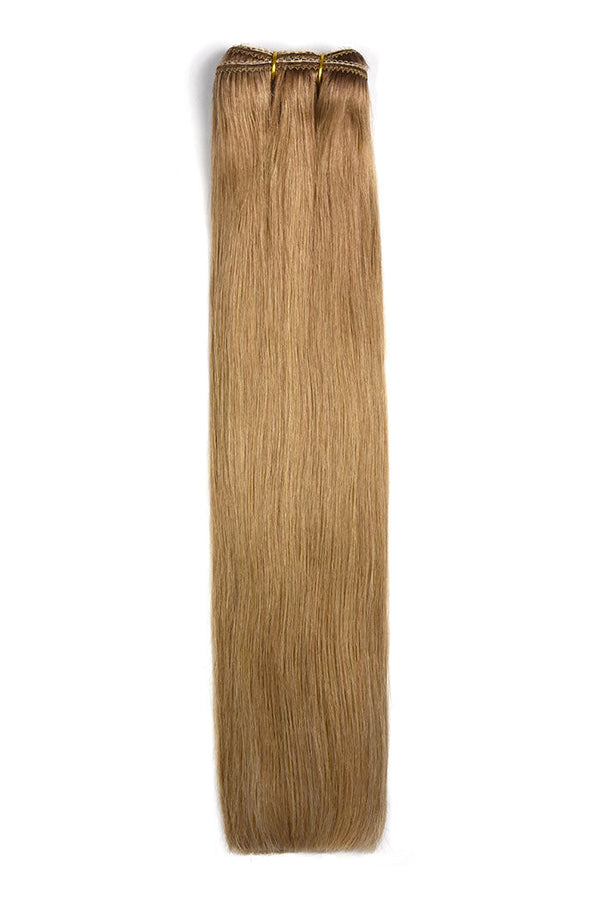 Remy Royale Double Drawn  Human Hair Weft Weave  Extensions - Lightest Brown (#18)