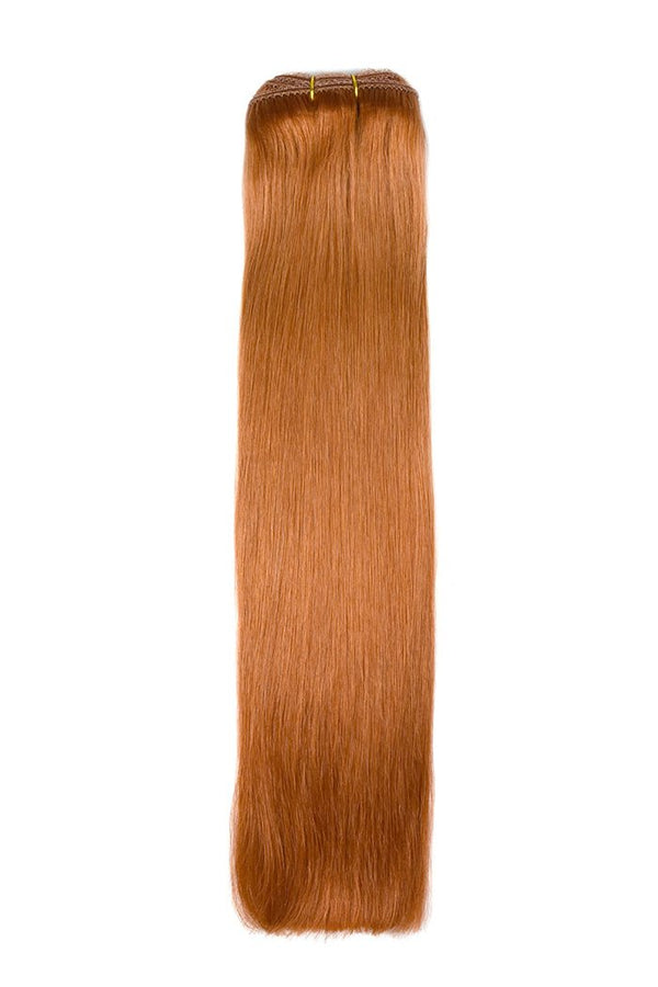 Remy Royale Double Drawn Human Hair Weft Weave Extensions - Flaming Ginger (#350)