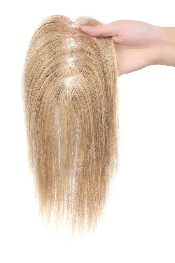 Mona Handmade Human Hair Topper  Dark Blonde with Light Blonde #10/16