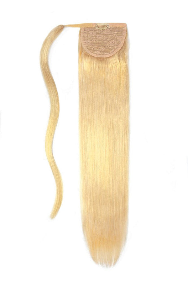 Bleach Blonde (#613) Straight Up Wrap Around Ponytail Extension