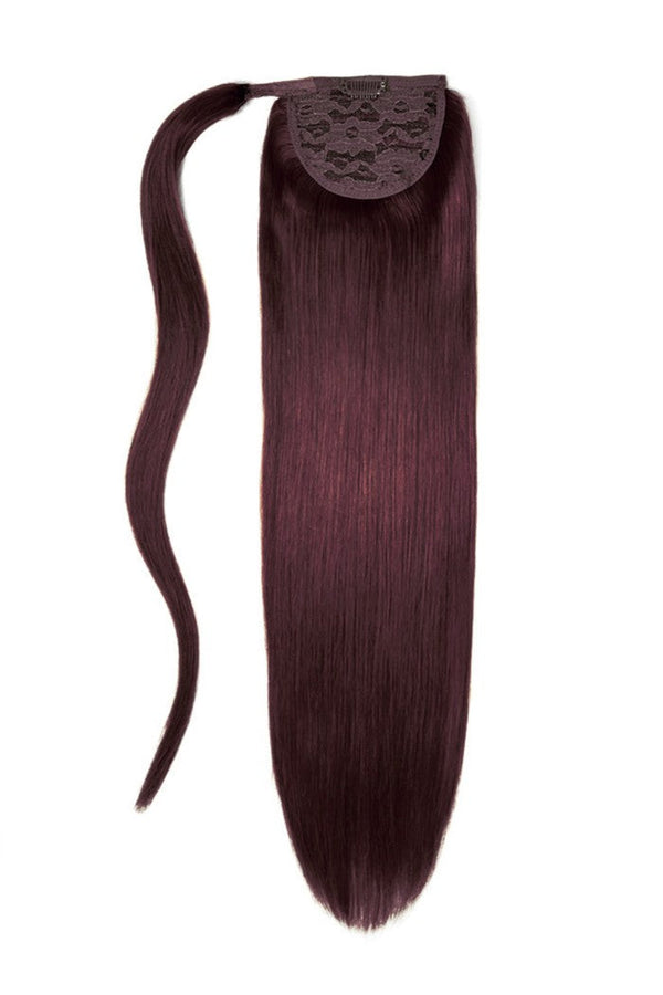 Mahogany Red (#99J) Straight Up Wrap Around Ponytail Extension