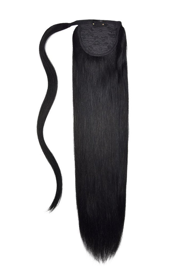 Jet Black (#1) Straight Up Wrap Around Ponytail