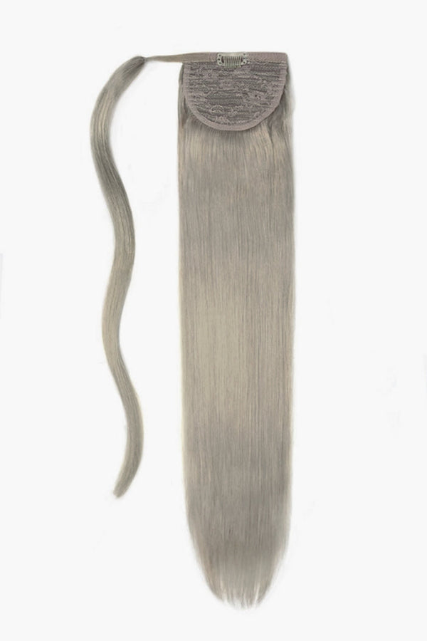 Silver/Grey (#SG) Straight Up Wrap Around Ponytail Extension